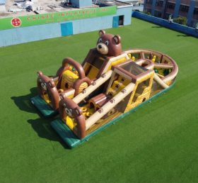 T7-5032 Percorso a Ostacoli Gonfiabile a Tema Orso