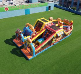 T7-5074 Percorso a Ostacoli Gonfiabile a Tema Food Truck