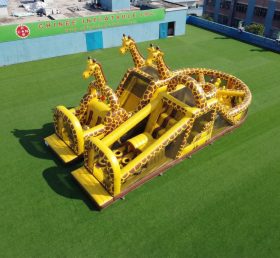 T7-5079 Percorsi a ostacoli gonfiabili a tema giraffa