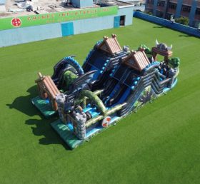 T7-5089 Percorsi a ostacoli gonfiabili a tema Dragon Trainer
