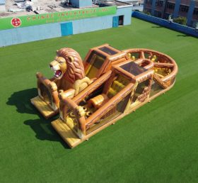 T7-5096 Percorso a Ostacoli Gonfiabile a Tema Leone