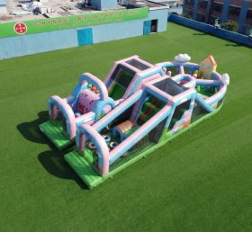 T7-5125 Percorsi a ostacoli gonfiabili a tema Peppa Pig