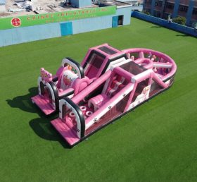 T7-5127 Percorso a Ostacoli Gonfiabile a Tema Pantera Rosa
