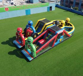 T7-5136 Percorsi a ostacoli gonfiabili a tema Power Rangers