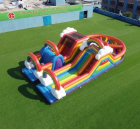 T7-5138 Percorsi a ostacoli gonfiabili a tema arcobaleno