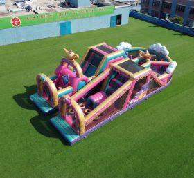 T7-5145 Percorsi a ostacoli gonfiabili a tema Shimmer & Shine