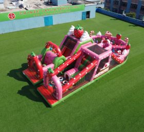 T7-5156 Percorsi a ostacoli gonfiabili a tema Strawberry Shortcake