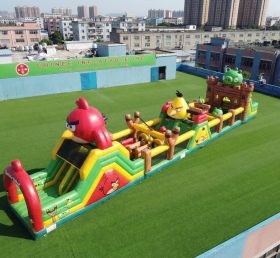 T7-5191 Percorso a Ostacoli Gonfiabile a Tema Angry Birds