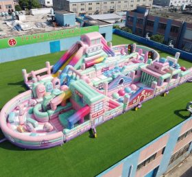 T7-5203 Percorso a ostacoli gonfiabile gigante a tema Pop Mart corsa impegnativa