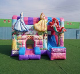 T2-4794B Castello Gonfiabile a Tema Festa Principessa con Scivolo
