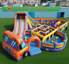 GF3-1439 Parco giochi gonfiabile a tema autobus