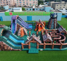 GF3-1469 Parco Giochi Gonfiabile a Tema Dragon Trainer