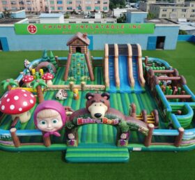 GF3-1477 Playground Gonfiabile a Tema Masha e Orso