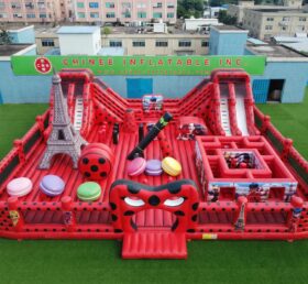 GF3-1482 Parco Giochi Gonfiabile a Tema Miraculous Ladybug