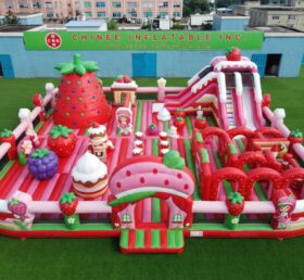 GF3-1512 Parco Giochi Gonfiabile a Tema Strawberry Shortcake