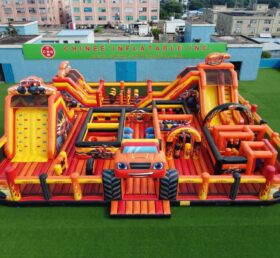 GF3-1535 Parco Gonfiabile a Tema Mostro Fiamma