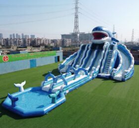 GS2-104 Scivolo d’acqua gigante gonfiabile a tema balena