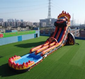 GS2-111 Scivolo d’acqua gigante gonfiabile a tema Mostro Blaze