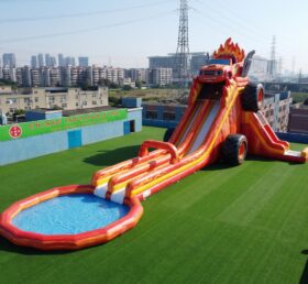 GS2-112 Scivolo d'acqua gigante gonfiabile a tema mostro Blaze
