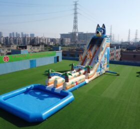 GS2-113 Scivolo d'acqua gigante gonfiabile a tema Bluey