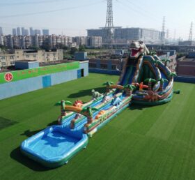 GS2-120 Scivolo d’acqua gonfiabile gigante a tema dinosauro