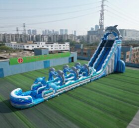 GS2-124 Scivolo ad Acqua Gigante Gonfiabile a Tema Delfino