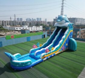 GS2-125 Scivolo d’acqua gigante gonfiabile a tema delfino