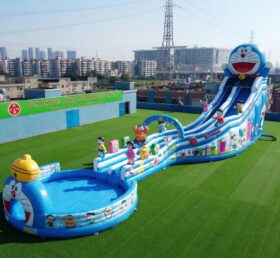 GS2-128 Scivolo d’acqua gonfiabile gigante a tema Doraemon