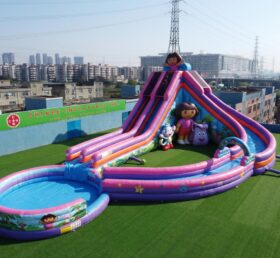 GS2-129 Scivolo d'acqua gigante gonfiabile a tema Dora