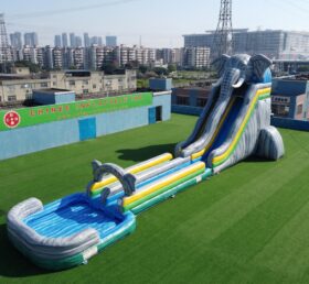 GS2-131 Scivolo d'Acqua Gigante Gonfiabile a Tema Elefante