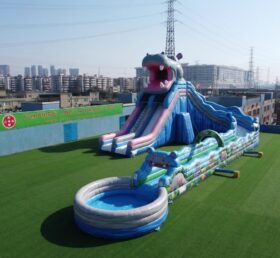 GS2-142 Scivolo d'acqua gigante gonfiabile a tema ippopotamo