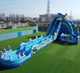 GS2-161 Scivolo d’acqua gigante gonfiabile a tema oceano