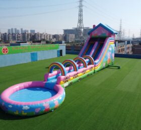 GS2-170 Scivolo d’acqua gigante gonfiabile a tema Peppa Pig