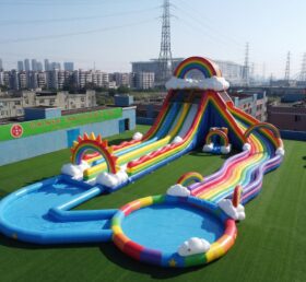 GS2-178 Scivolo d’Acqua Gigante a Tema Arcobaleno Gonfiabile