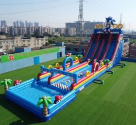 GS2-186 Scivolo ad Acqua Gigante a Tema Sonic Gonfiabile