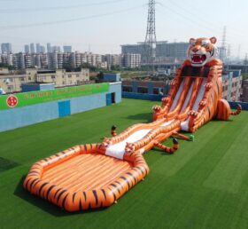 GS2-195 Scivolo d'acqua gigante gonfiabile a tema tigre