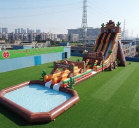 GS2-204 Scivolo d'acqua gonfiabile gigante a tema Far West