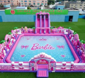 Pool3-853 Parco Acquatico Gonfiabile a Tema Barbie