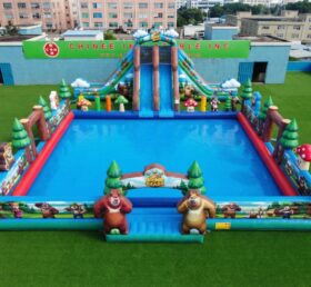 Pool3-858 Parco Acquatico Gonfiabile a Tema Orsi Boonie