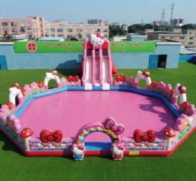 Pool3-877 Parco Acquatico Gonfiabile a Tema Hello Kitty
