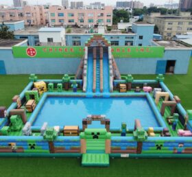Pool3-882 Parco Acquatico Gonfiabile a Tema Minecraft