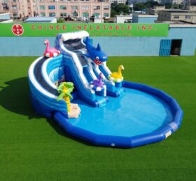 Pool3-889 Parco Acquatico Gonfiabile a Tema Oceanico