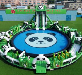 Pool3-890 Parco Acquatico Gonfiabile a Tema Panda