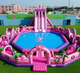Pool3-895 Parco acquatico gonfiabile a tema Pantera Rosa