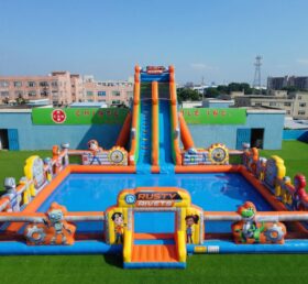 Pool3-901 Parco Acquatico Gonfiabile a Tema Rusty Rivets