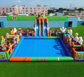 Pool3-902 Parco Acquatico Gonfiabile a Tema Scooby-Doo
