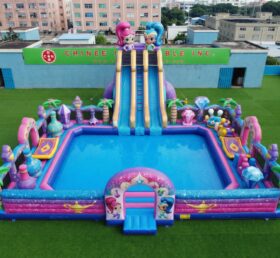Pool3-904 Parco Acquatico Gonfiabile a Tema Shimmer & Shine