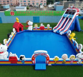 Pool3-906 Parco Acquatico Gonfiabile a Tema Snoopy