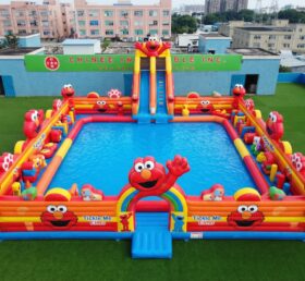 Pool3-914 Parco Acquatico Gonfiabile a Tema Tickle Me Elmo