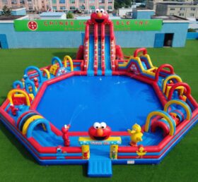 Pool3-915 Parco Acquatico Gonfiabile a Tema Tickle Me Elmo